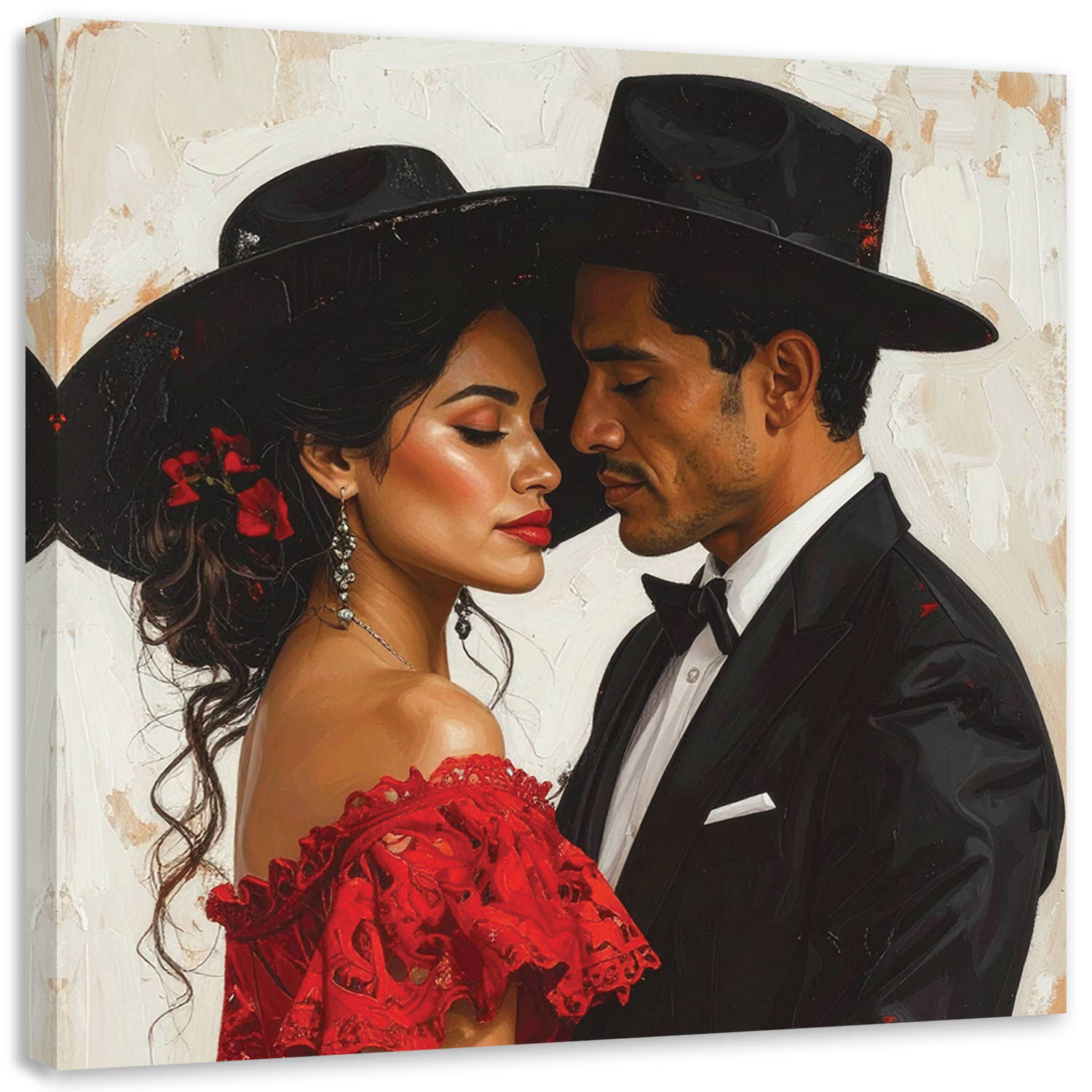 LEINWANDBILD Liebe 50x50cm - Multicolor, Textil (50/50cm) - Feeby