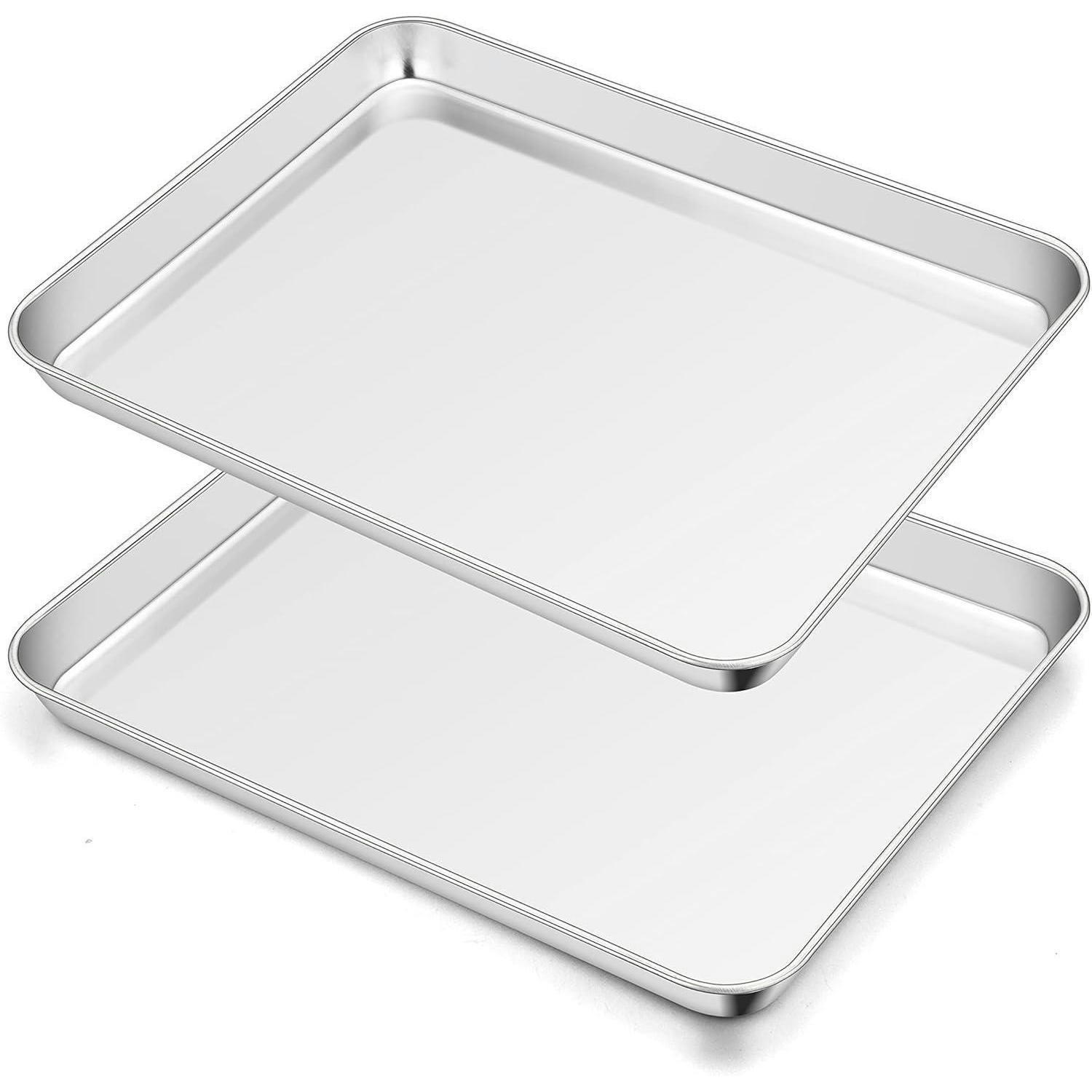 BACKBLECH 2-teiliges Set Edelstahl 40 x 30 x 2,5 cm - Silberfarben, Metall (30/2/40cm)