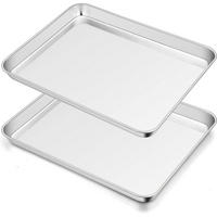 BACKBLECH 2-teiliges Set Edelstahl 40 x 30 x 2,5 cm - Silberfarben, Metall (30/2/40cm)