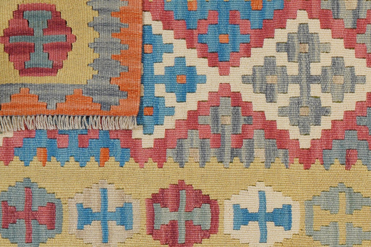 KELIM-LÄUFER handgewebt Gashgai Rot 245/86 cm Schurwolle - Rot, Textil (86/245cm) - Looma