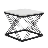 COUCHTISCH DE-170 Hochglanz Marmoroptik - Weiß, Holzwerkstoff (60/60/45cm) - ComfortXL