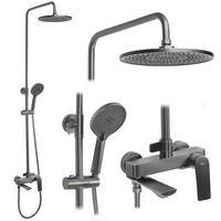 DUSCHGARNITUR Rea Avalon Titanium - Titanfarben, Metall (23/153/50cm) - REA