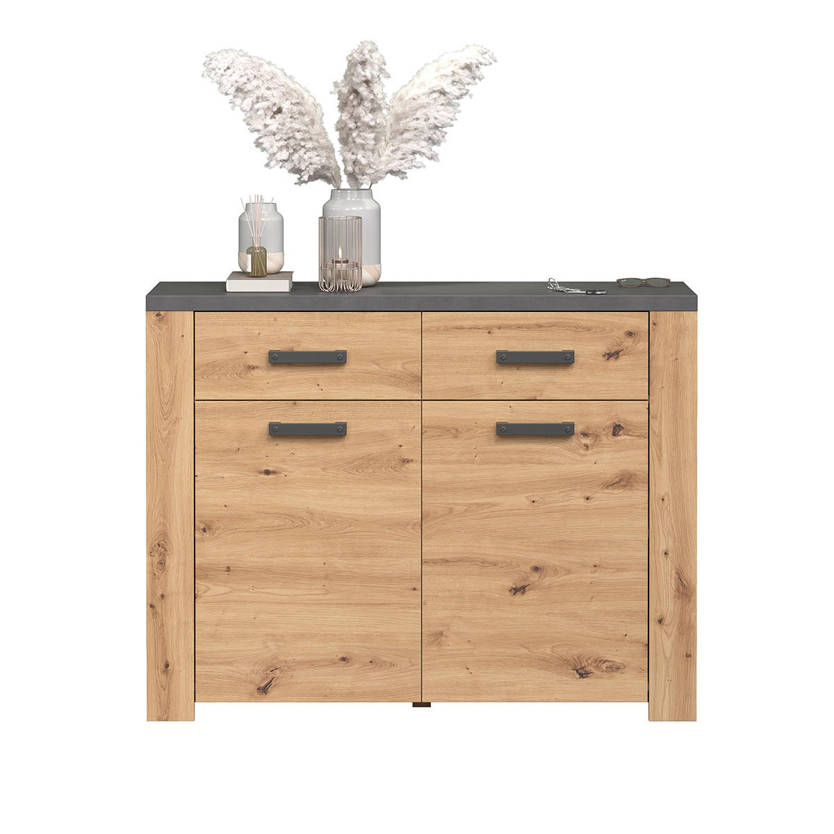 KOMMODE Follow Eiche Dekor - Eichefarben, Holzwerkstoff (116/116/91cm) - Trendteam