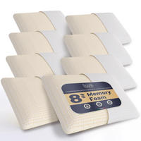 8ER Set Kissen aus Viscoelastischem Schaum 40 x 70 cm | Höhe 11 cm | Halskissen Hypoallergen, Ergonomisch und Atmungsaktiv - Weiß, Textil (40/70cm) - The White Stone