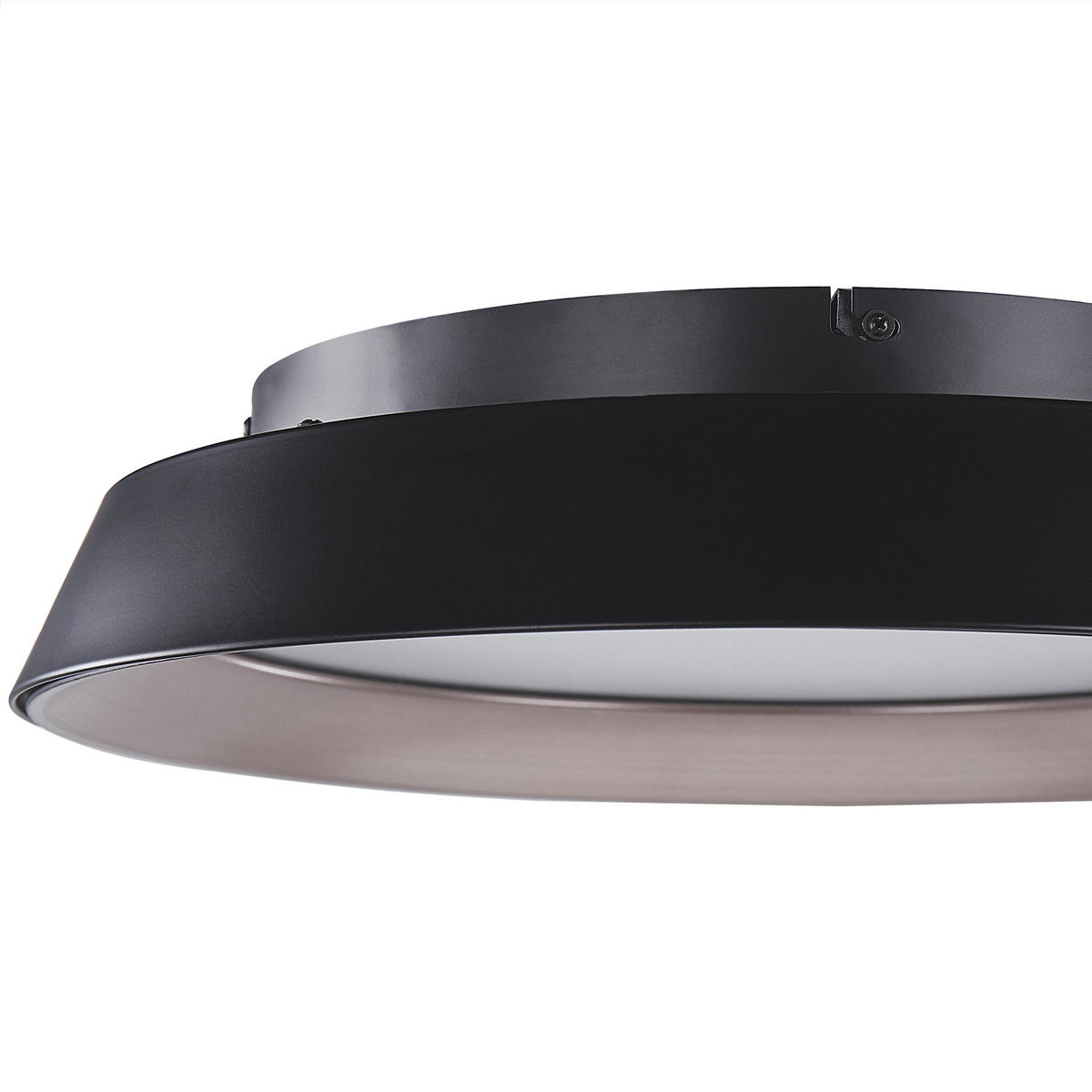 DECKENLEUCHTE Bilin 46/46/11 cm - Schwarz, Metall (46/46/11cm) - Beliani