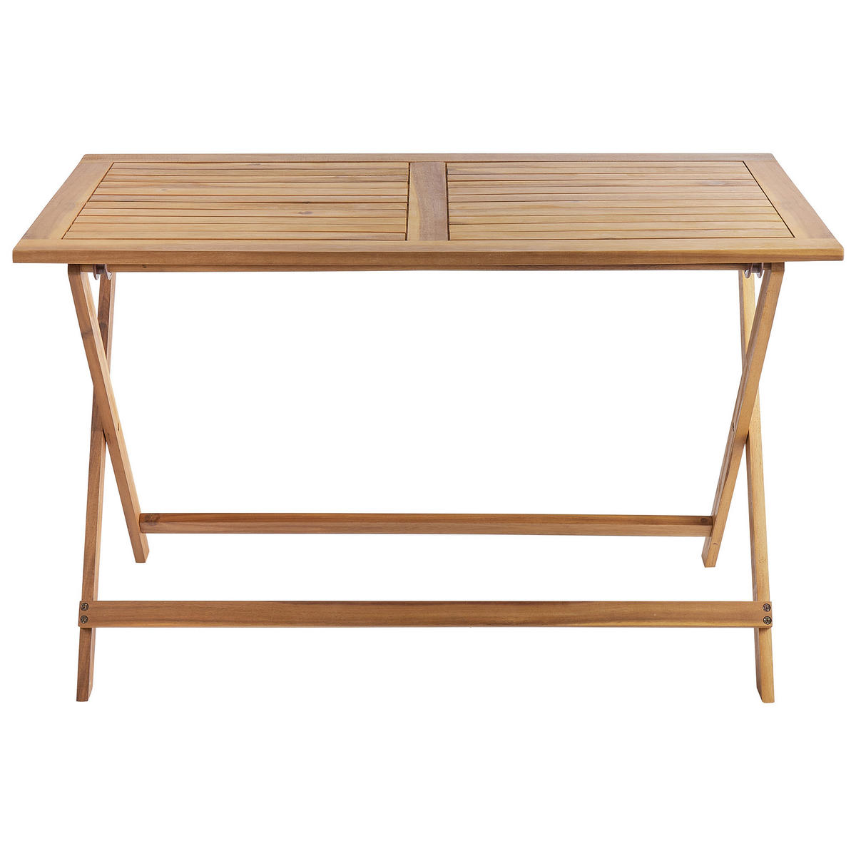 GARTENTISCH Heller Holzfarbton Prossedi - Hellbraun, Holz (120/60/75cm) - Beliani