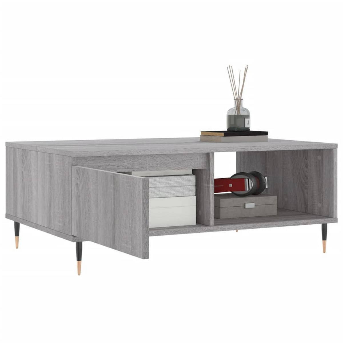 COUCHTISCH Grau Sonoma 90x60x35 cm Holzwerkstoff - Grau, Holzwerkstoff (90/60/35cm) - furnicato