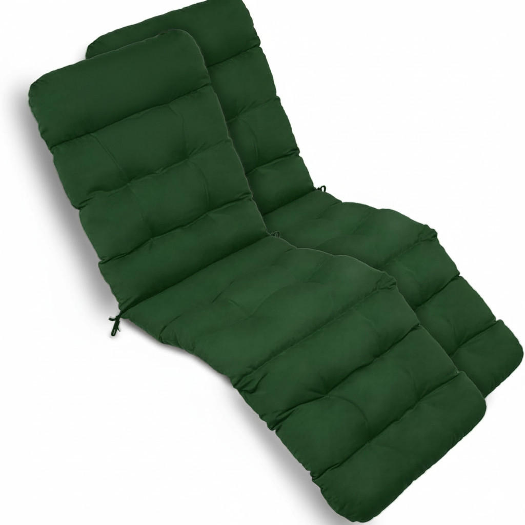 DECKCHAIRAUFLAGE Flair DC 200x50x8cm Dunkelgrün (2tlg) - Dunkelgrün, Textil (50/8/200cm) - Beautissu 