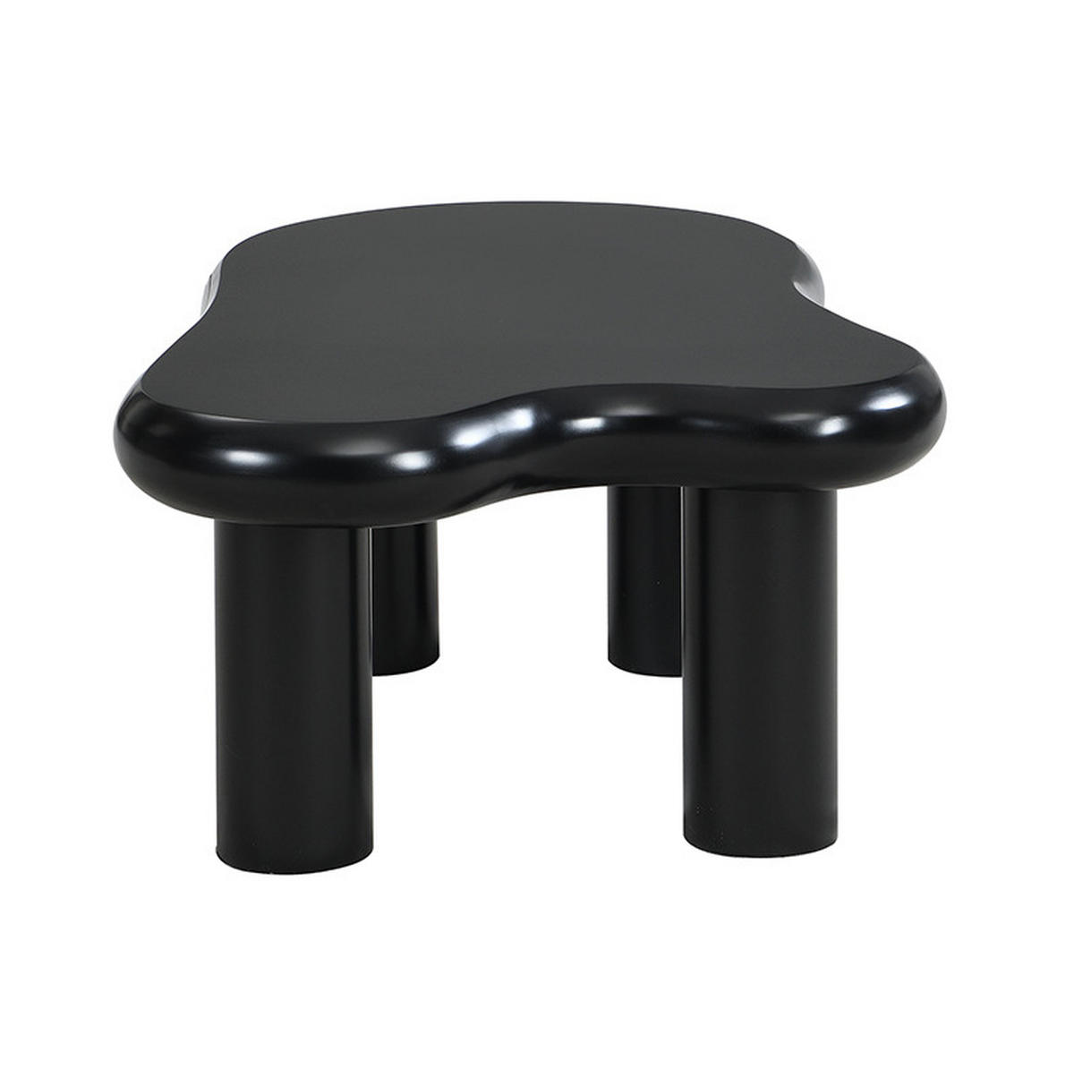 COUCHTISCH aus MDF 98x65,5x40 cm in Schwarz mit Schublade & LED-Beleuchtung - Schwarz, Holzwerkstoff (98/65.5/40cm) - Modfu