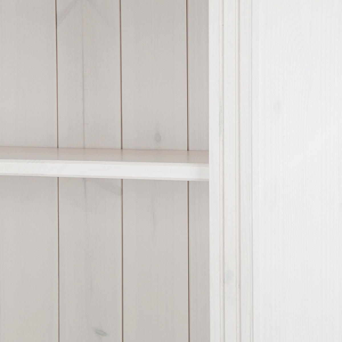 BÜCHERWAND - Kiefer massiv - Typ A - Weiß/Kieferfarben, Holz (148/223/37cm) - home24