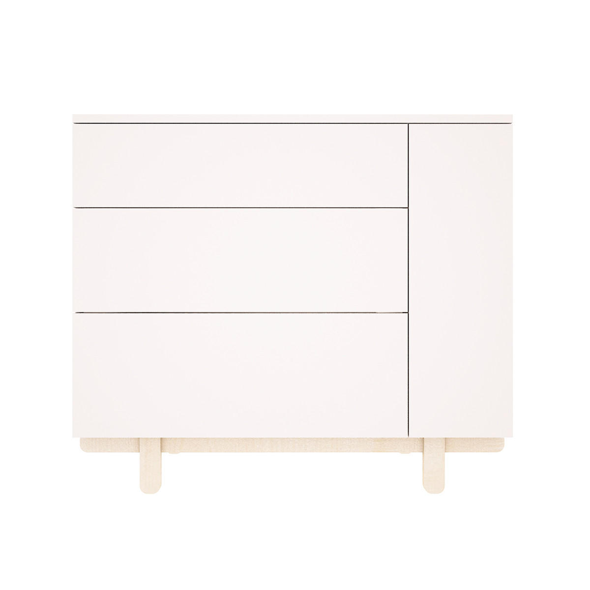 DĚTSKÁ KOMODA Romy Bílá - bílá, kompozitní dřevo (115/92/53cm) - Petits-meubles