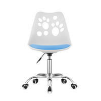 BÜRODREHSTUHL Weiß/Blau, Höhenverstellbar, Rollen, Ohne Armlehnen, Ergonomisch Für Büro Und Schlafzimmer - Weiß, Textil (51/94/58cm) - Best For Home