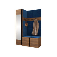 MOBILIER PENTRU HOL Orion X - albastru/culoare lemn de nuc, material plastic/compozit lemnos (124/186/46cm) - MIRJAN24