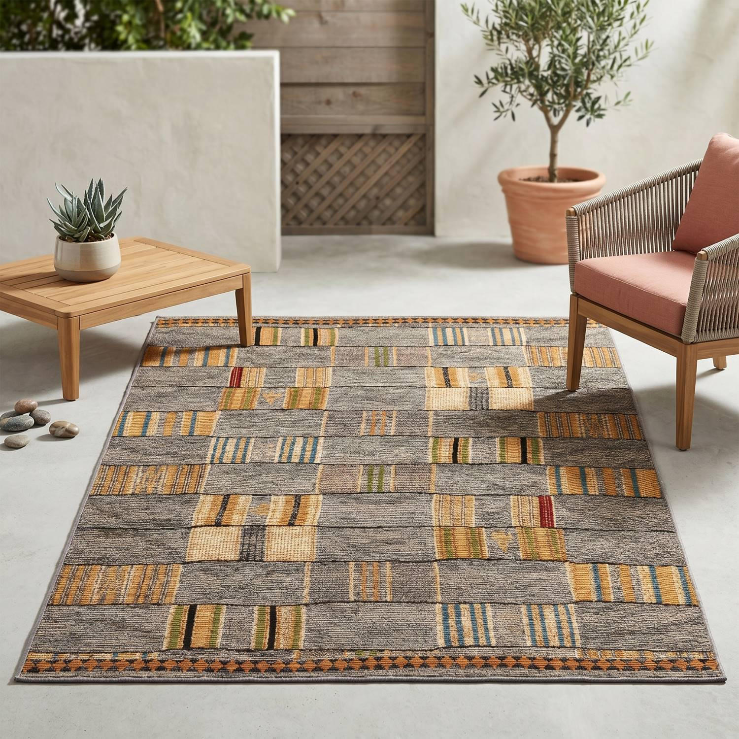 OUTDOORTEPPICH Aurora 120x180 cm - Grau, Textil (120/180cm) - Gino Falcone