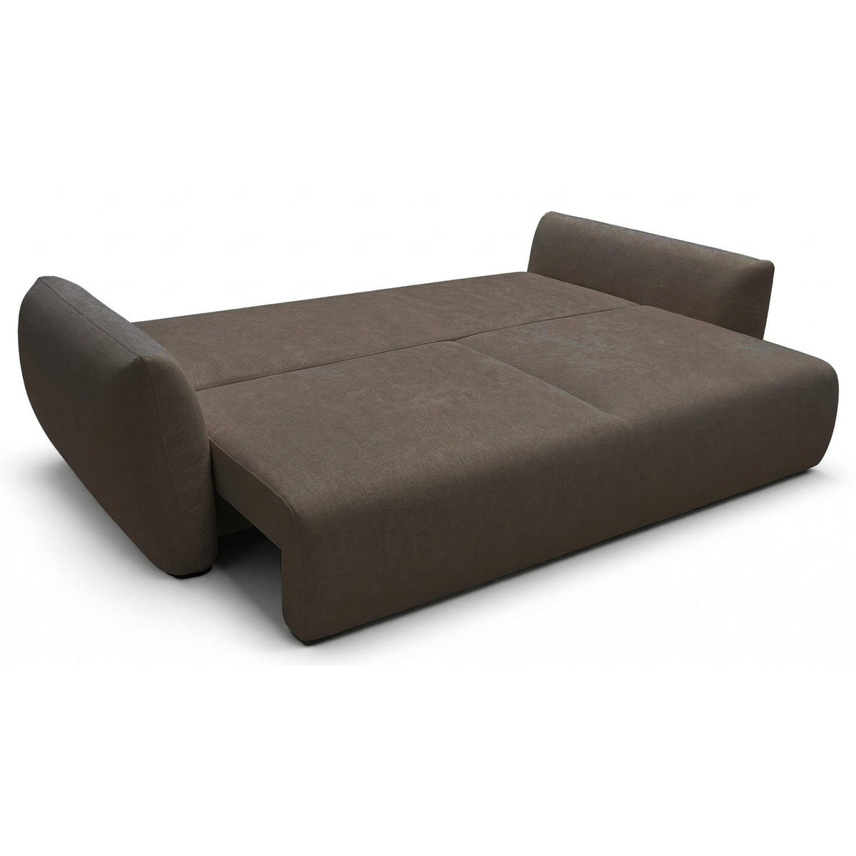 3-SITZER SCHLAFSOFA Zordo Chenille Braun - Schwarz/Braun, Kunststoff/Textil (238/91/102cm) - Selsey