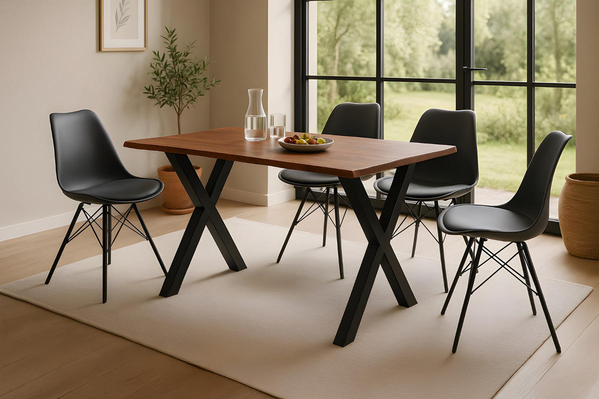 ESSTISCH ROXANA - Kastanienfarben/Beige, Holz (80/120/77cm) - SAM