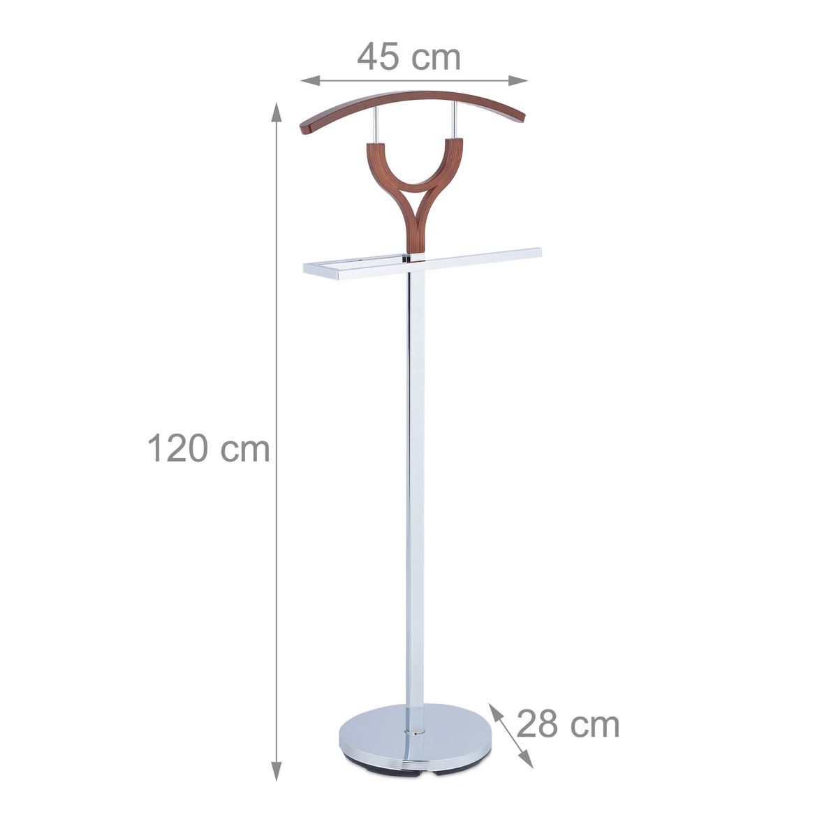 HERRENDIENER - Multicolor, Holzwerkstoff/Metall (45/120/28cm) - Relaxdays