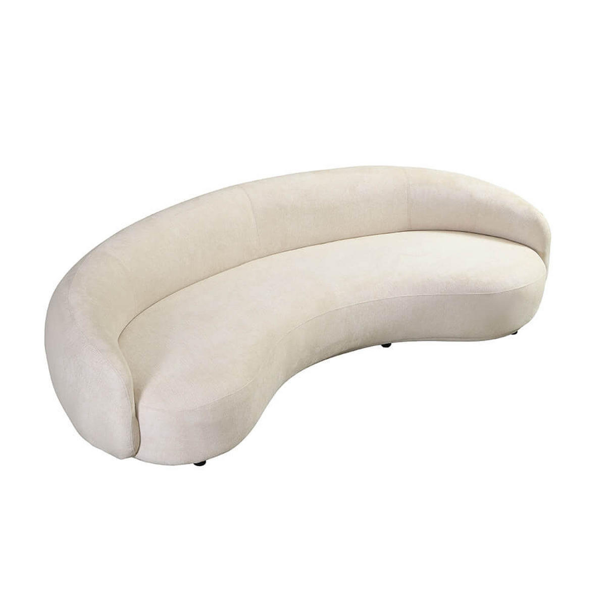SOFA CASARA - Webstoff Beige - Beige, Kunststoff (258/72/128cm) - Home Deluxe