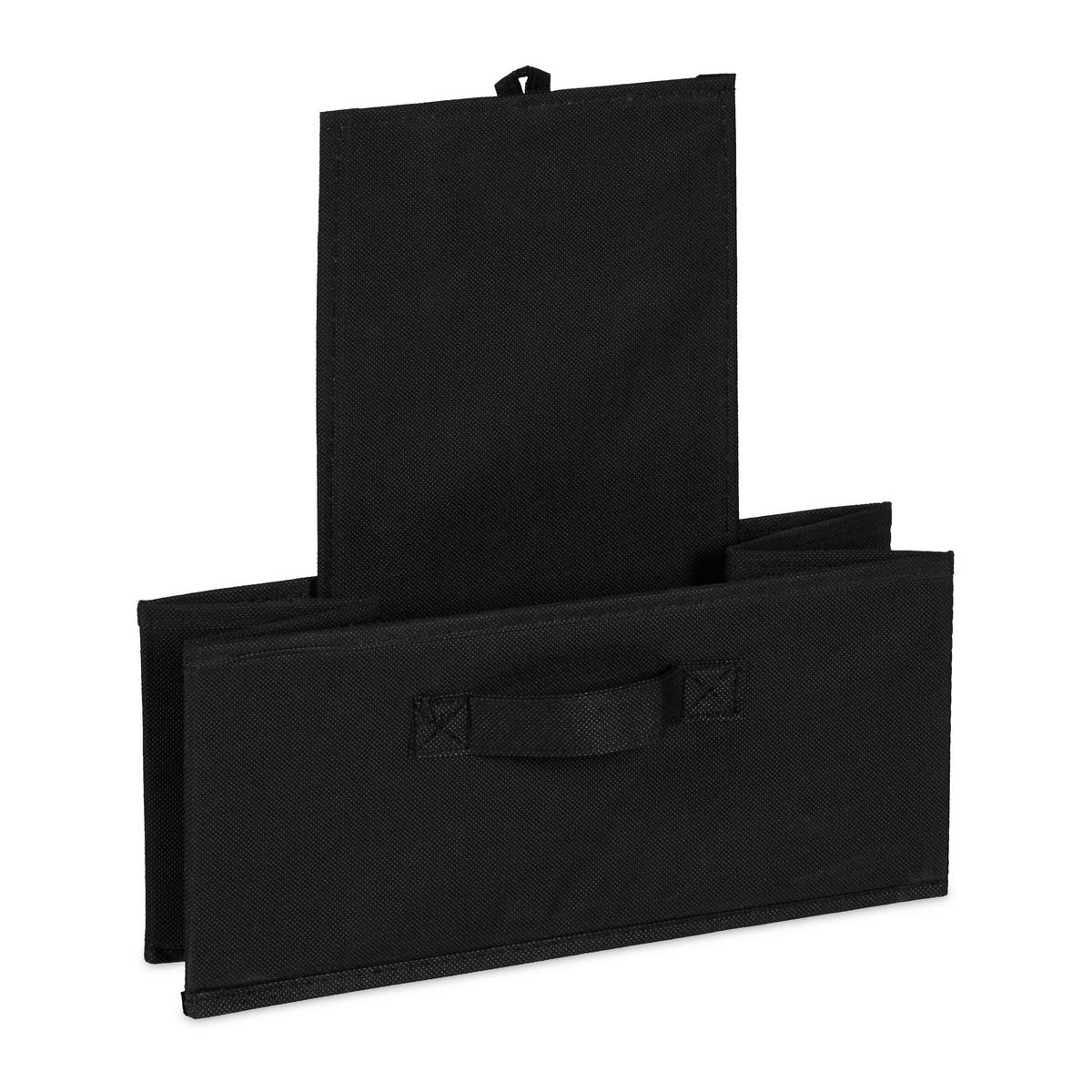BÜCHERREGAL - Schwarz, Holzwerkstoff/Wellpappe (38/146/22cm) - Relaxdays