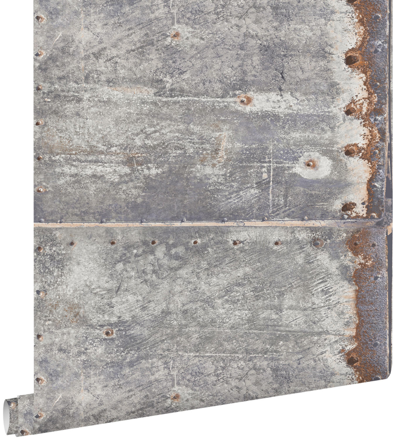 TAPETE Metallplatten 53 cm x 10.05 m - Grau, Papier (53/1000cm) - ESTAhome