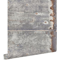 TAPETE Metallplatten 53 cm x 10.05 m - Grau, Papier (53/1000cm) - ESTAhome