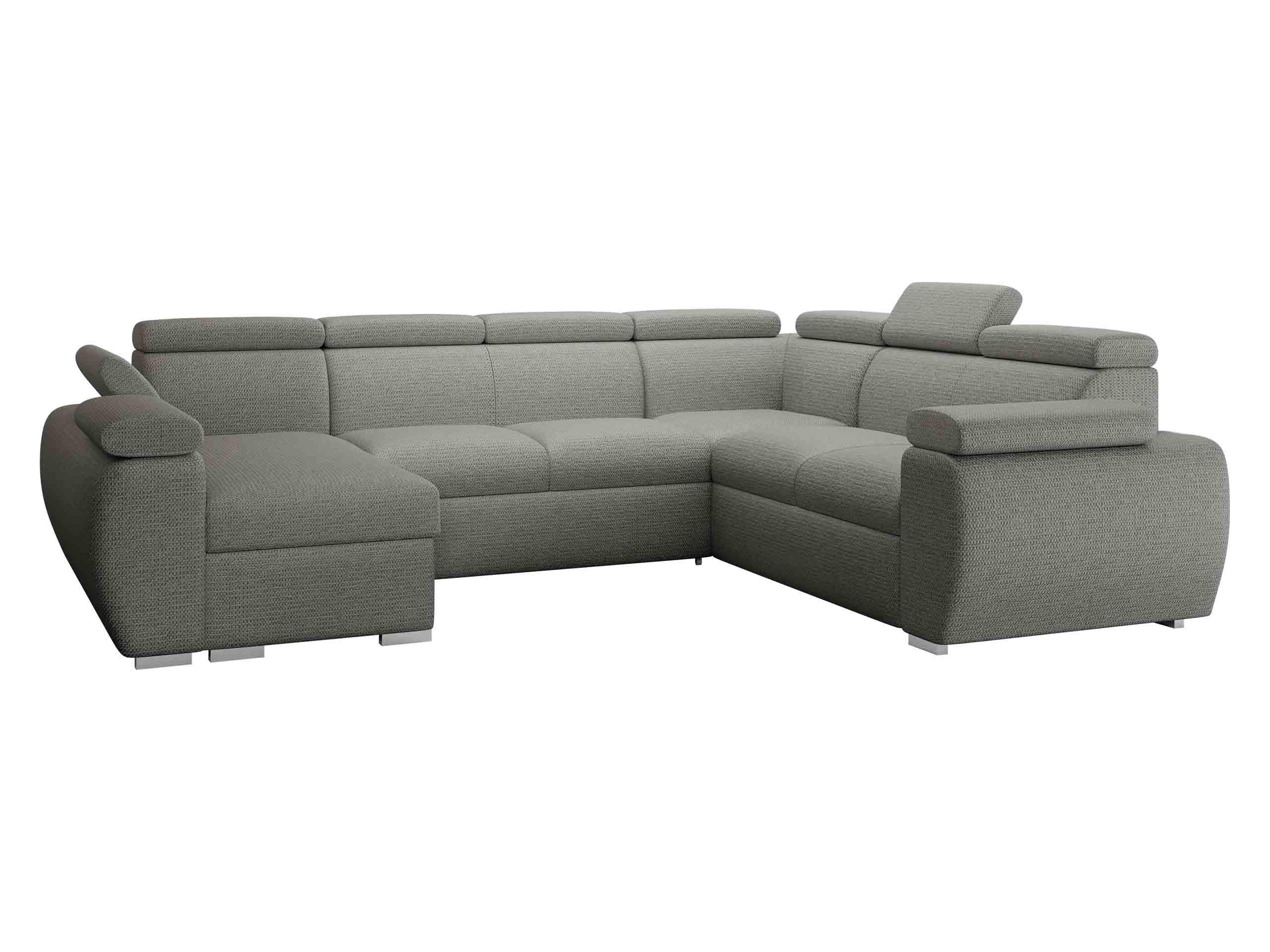 WOHNLANDSCHAFT Boston U, Seite: Links - LC+2P+R+2R - Chromfarben/Graphitfarben, Holz/Textil (325/98/260cm) - MIRJAN24