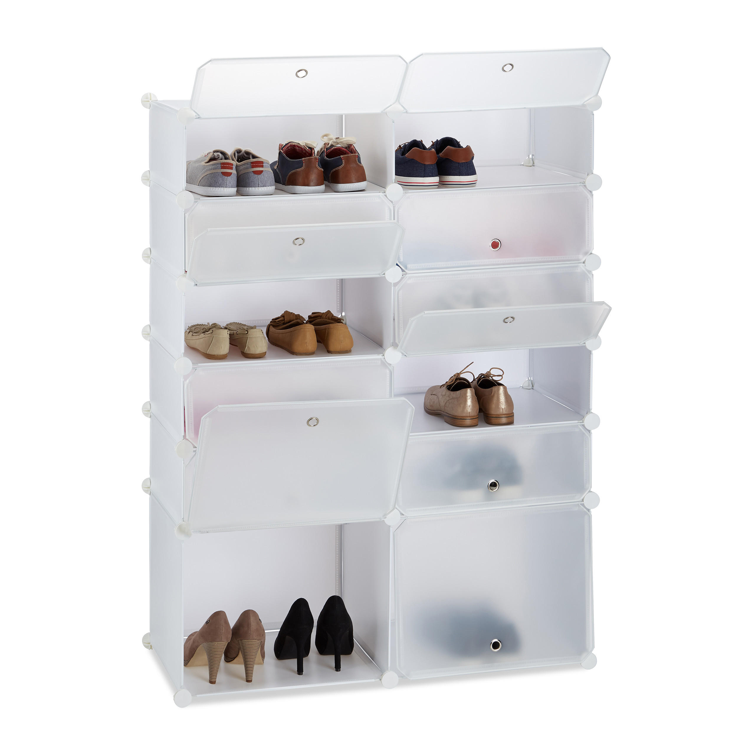 SKOHYLLA Vit plast 12 fack 125x94x37 cm 125/94/37 cm