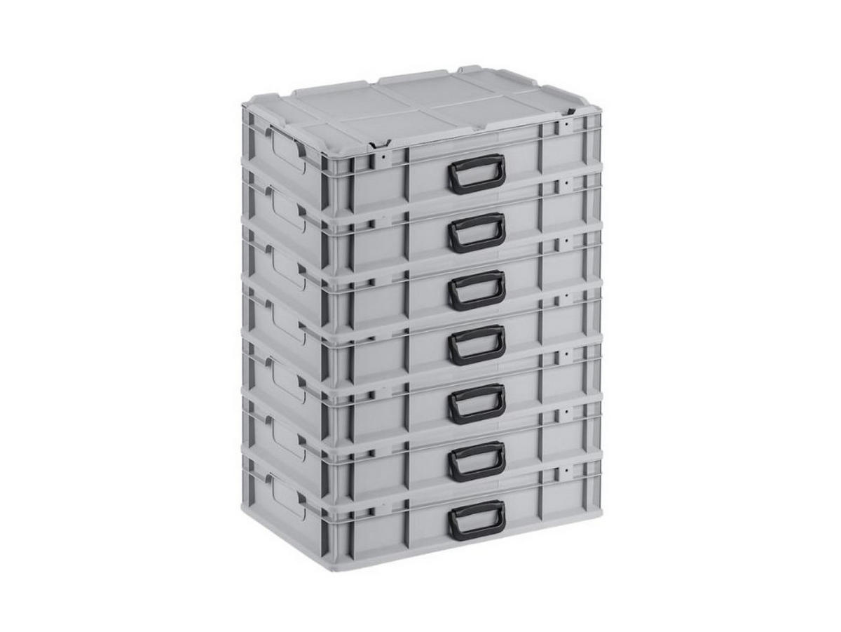 EUROBOX 7x Eurobox Nextgen Portable 135x40x60cm 23 Liter - Grau, Kunststoff (41/13.5/60cm) - PROREGAL