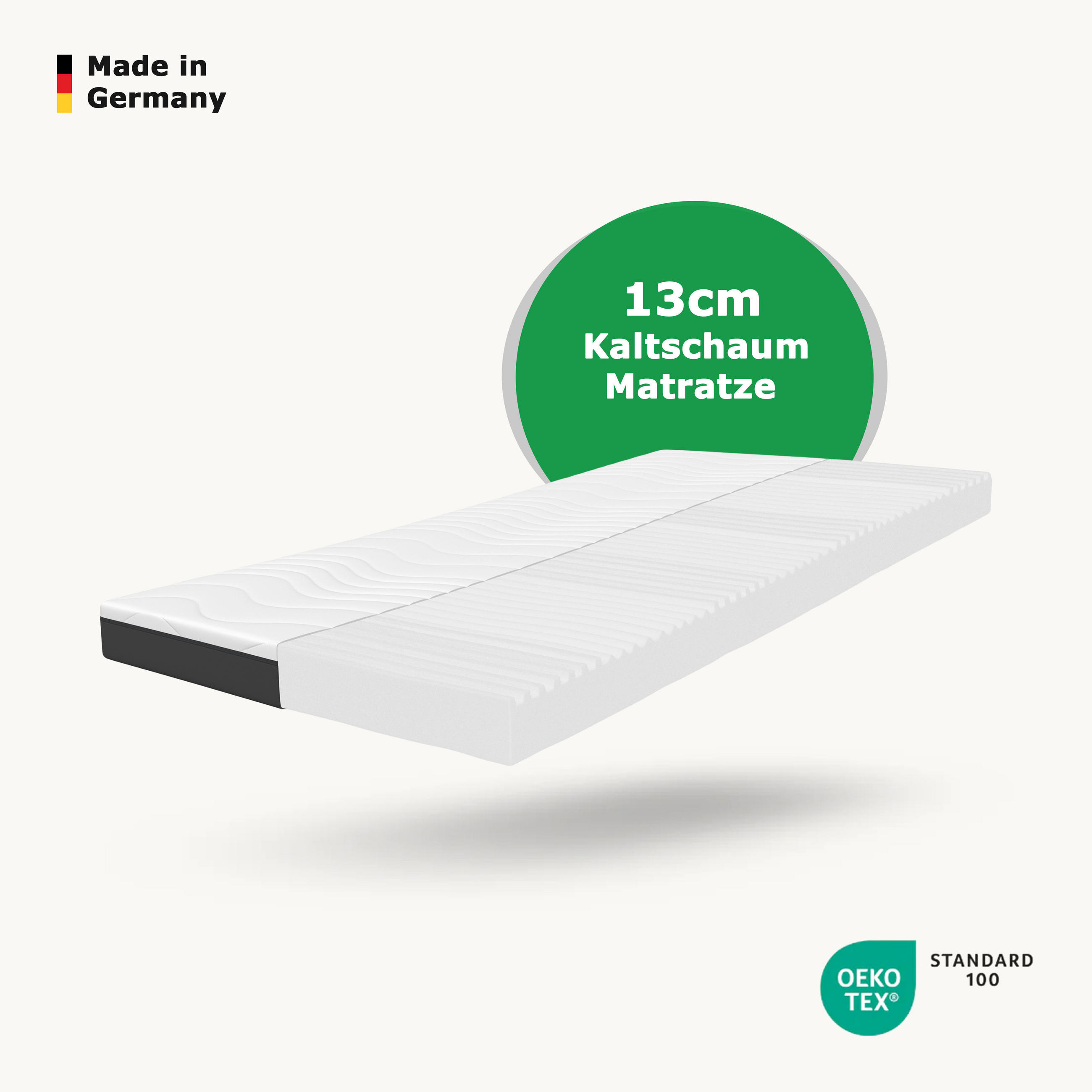 KALTSCHAUMMATRATZE – Ergonomischer Liegekomfort 160x200 cm - Weiß, Textil (160/200cm) - Schlaftroll