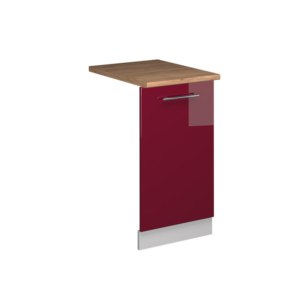 DISKMASKINENS FRONTPANEL Fame-Line Bordeaux h&ouml;gblank 45 cm , AP Oak Bordeaux, Vit 81.8/45/60 cm