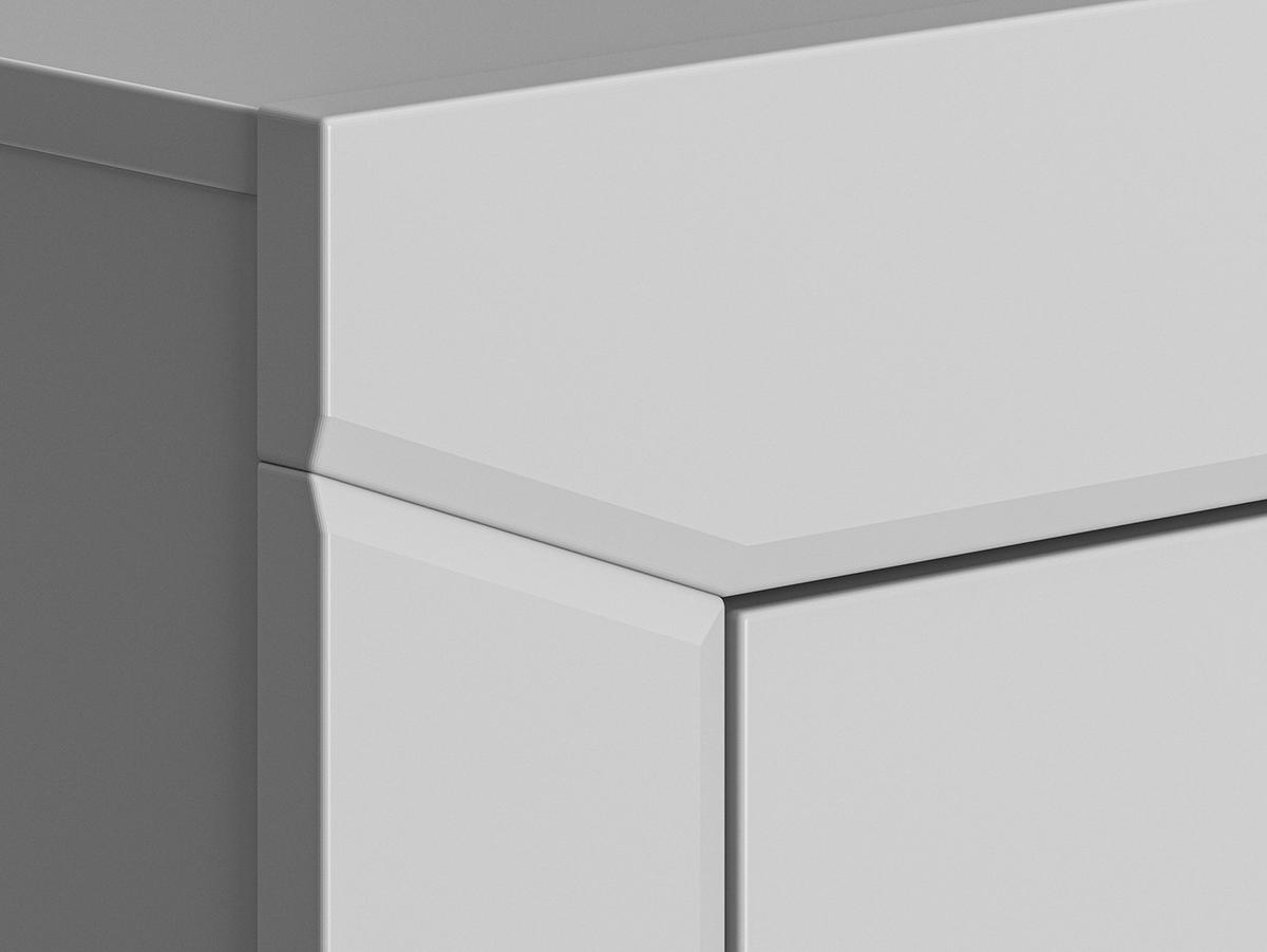 STAURAUMSCHRANK Terni silbergrau 91,5 / 42 / 139cm - Silberfarben/Grau, Holz/Holzwerkstoff (92/139/42cm) - Feldmann-Wohnen