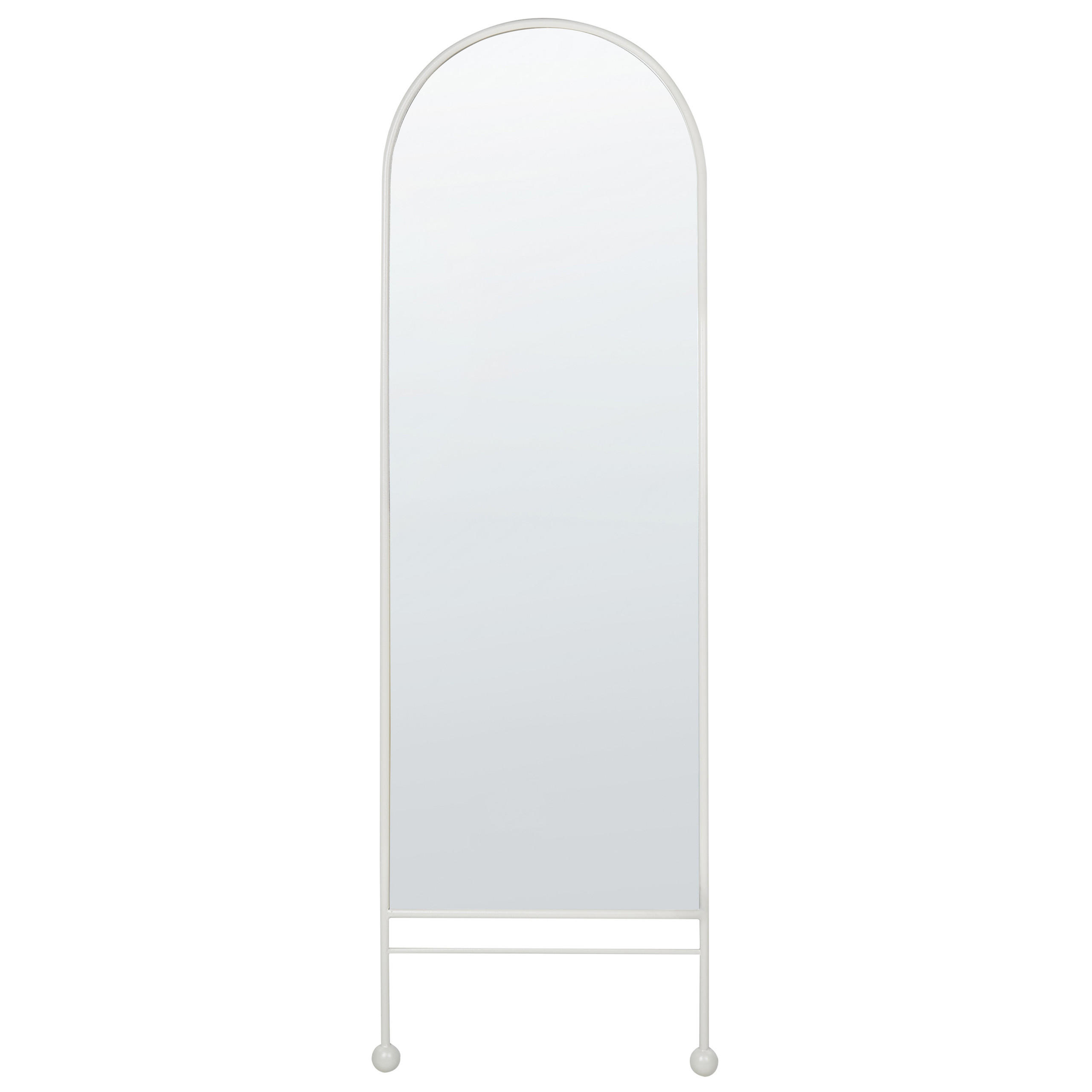 WANDSPIEGEL Metall weiß 45/145 cm Jarnages - Weiß, Metall (45/145/3cm) - Beliani