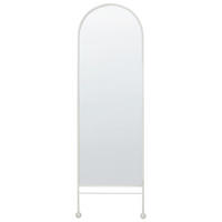WANDSPIEGEL Metall weiß 45/145 cm Jarnages - Weiß, Metall (45/145/3cm) - Beliani