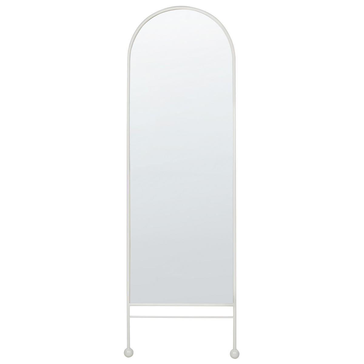 WANDSPIEGEL Metall weiß 45/145 cm Jarnages - Weiß, Metall (45/145/3cm) - Beliani