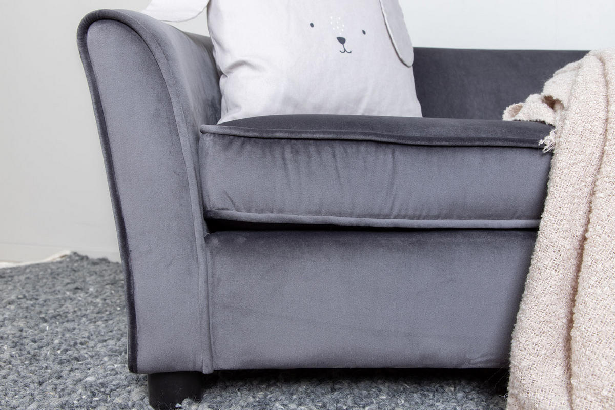 2-SITZER-SOFA grau - Grau, Textil (98/52/62cm) - ebuy24