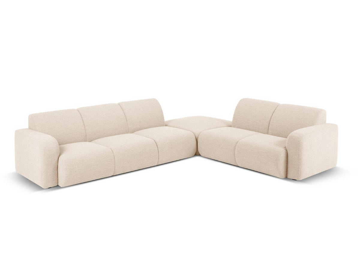ECKSOFA rechts Molino aus Boucle beige 6 Sitzplätze - Beige, Textil (250/315cm) - Micadoni