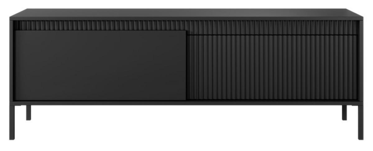 SCHRANK Schwarz ENSO Metallfüße - Schwarz, Holzwerkstoff (153.5/53.4/39.5cm) - Sepro Meble