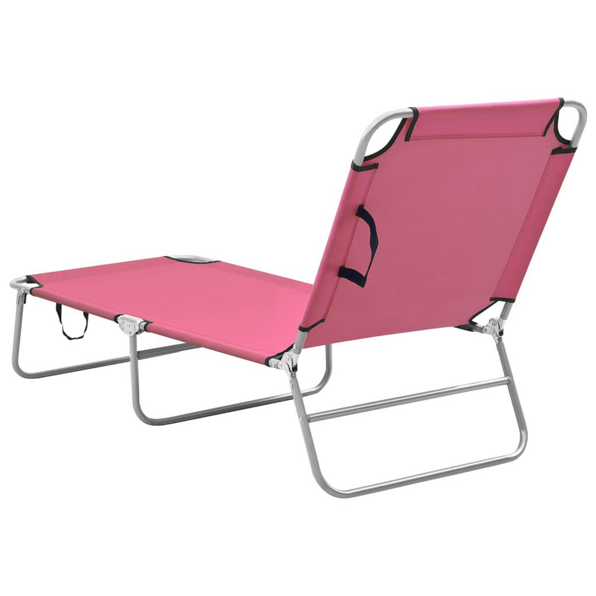 KLAPPLIEGE Stahl und Stoff Rosa - Pink, Textil (58/27/189cm) - furnicato