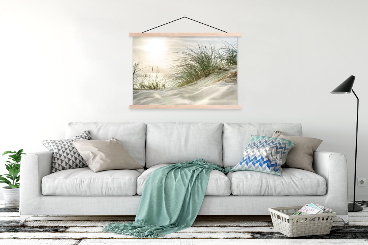 POSTER Dünen - Strand - Schleswig-Holstein - Wattenmeer 120x80 cm - Creme, Textil (120/80/0.15cm) - MuchoWow
