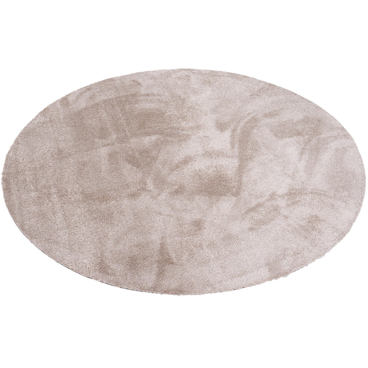HOCHFLORTEPPICH LIVORNO RUND SUPER SOFT - Beige, Textil (133/133cm) - Snapstyle