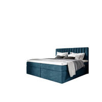 BOXBETT Linnea - Blau, Holzwerkstoff/Textil (160/220cm) - Fun Möbel
