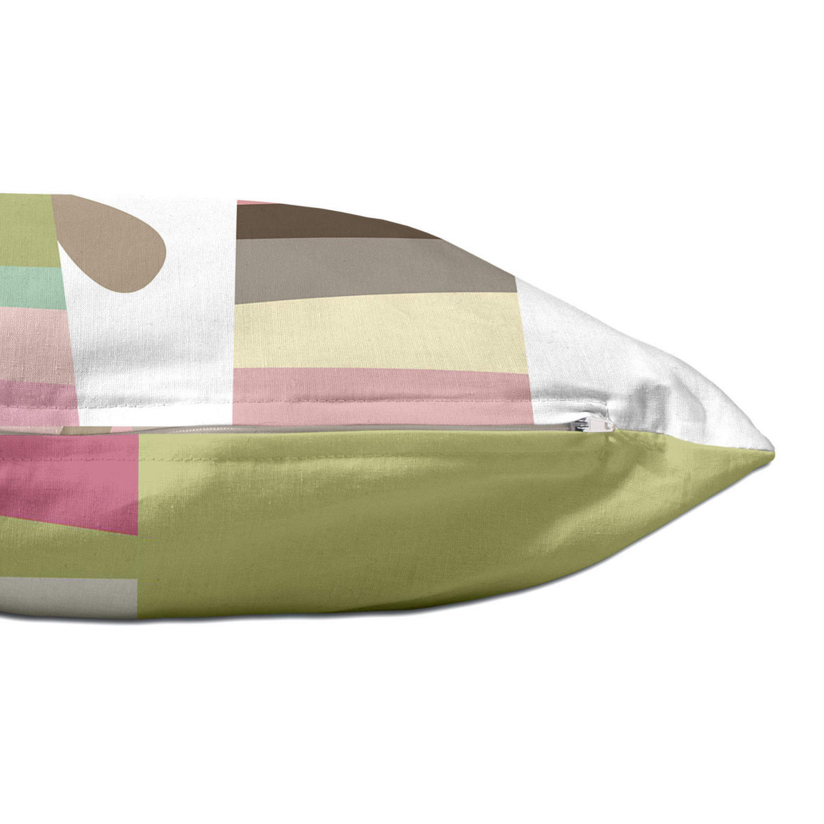 KISSENBEZUG rabbit family 50x30 cm mehrfarbig - Multicolor, Textil (50/30cm) - Happy Friday