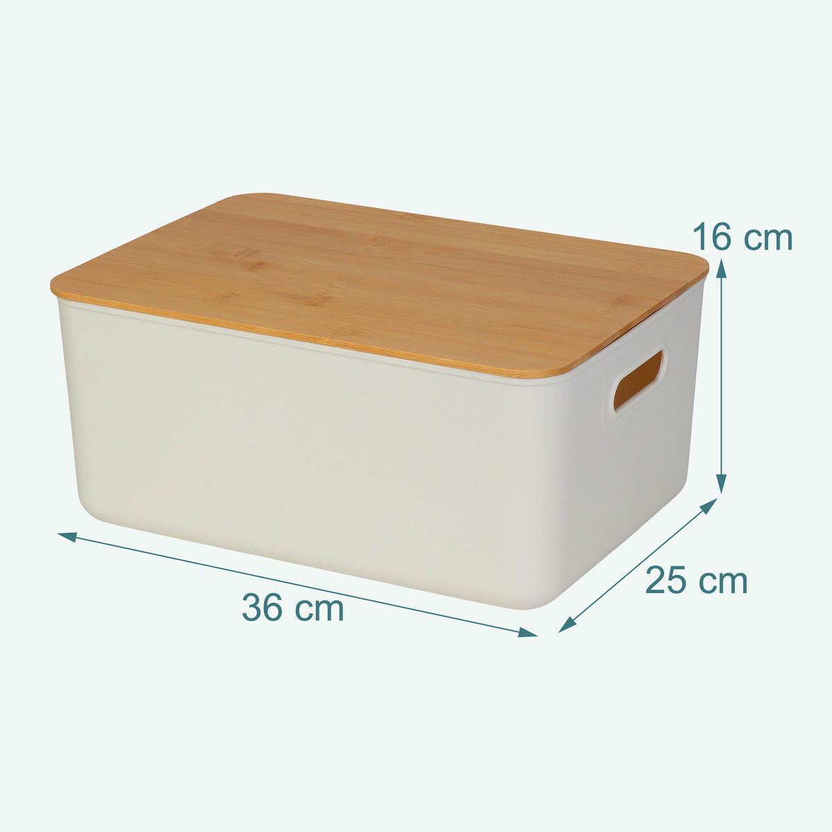 AUFBEWAHRUNGSBOX - Weiß, Holz/Kunststoff (25/36/16cm) - Relaxdays