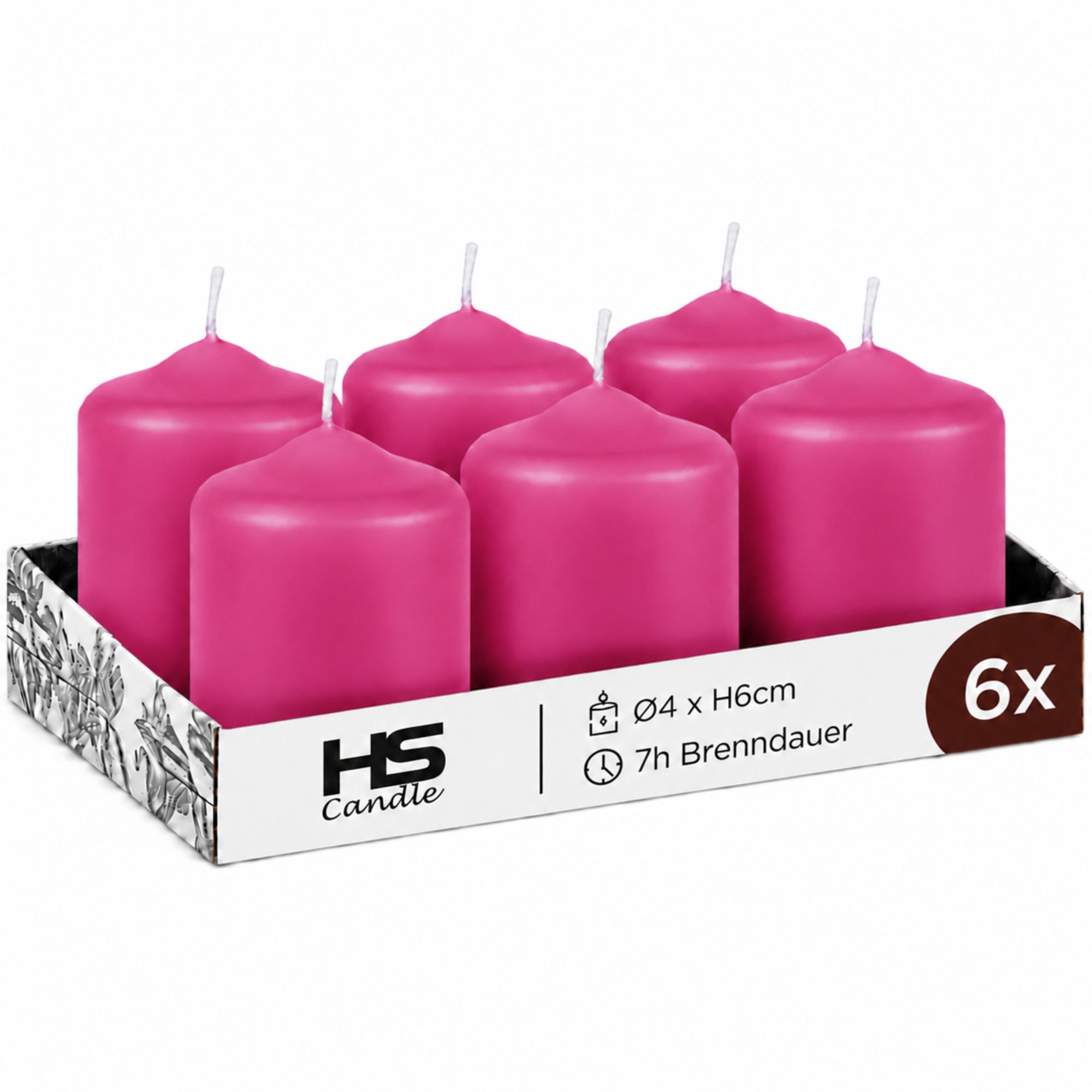 XXXLutz Stumpenkerzen Hellrosa 6 cm