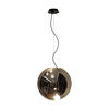GALERIELAMPE Sphere 5m Abhängung Schwarz/Rauch Ø 40cm - Schwarz, Glas (40/40/40cm) - s.luce