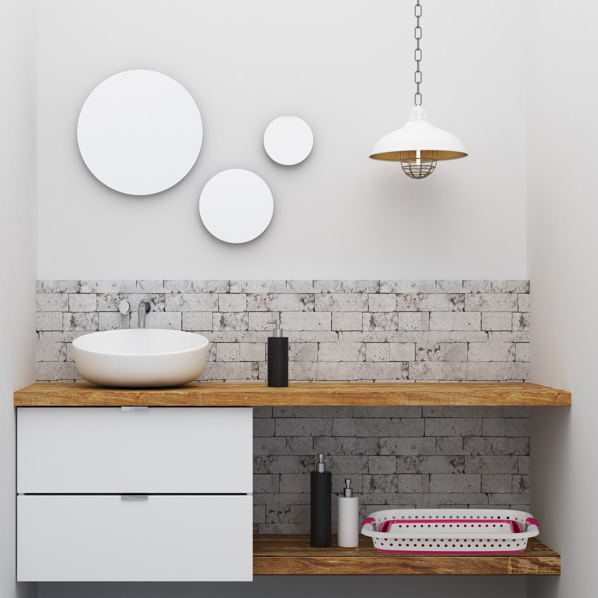 KÔŠ na prádlo - pink, plast (61/27/45.5cm) - Relaxdays