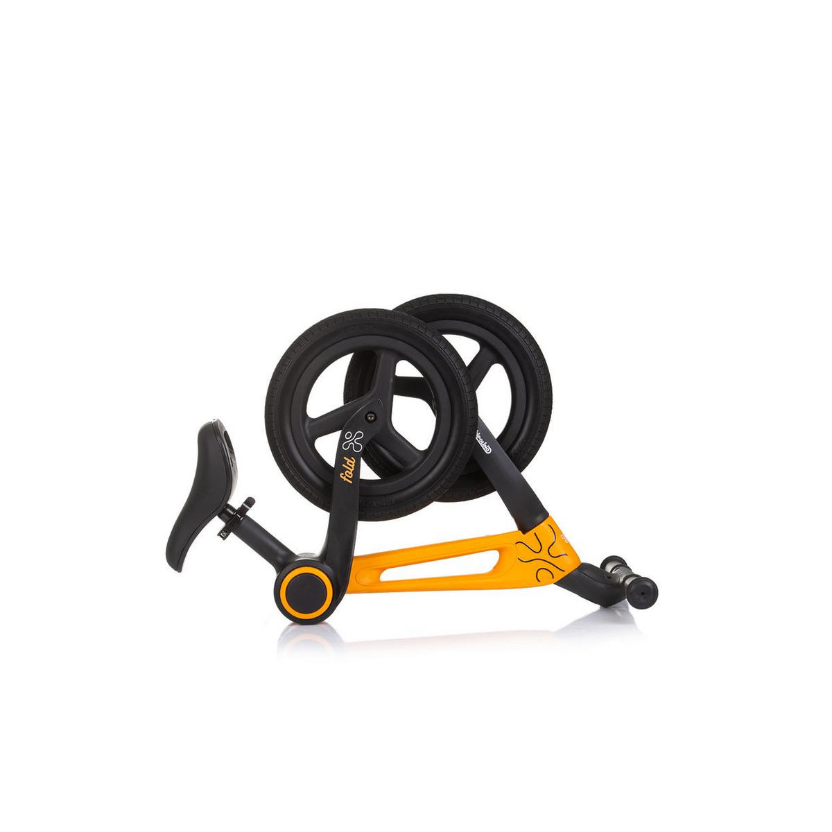 LAUFRAD Fold X orange höhenverstellbar zusammenklappbar ab 2 Jahren - Orange, Metall (88/37/54cm) - Chipolino