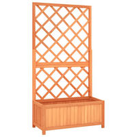 GARTEN-SPALIER Mit Blumenkasten Braun 70/30/135 Cm Tannenholz - Braun, Holz (70/135/30cm) - vidaXL
