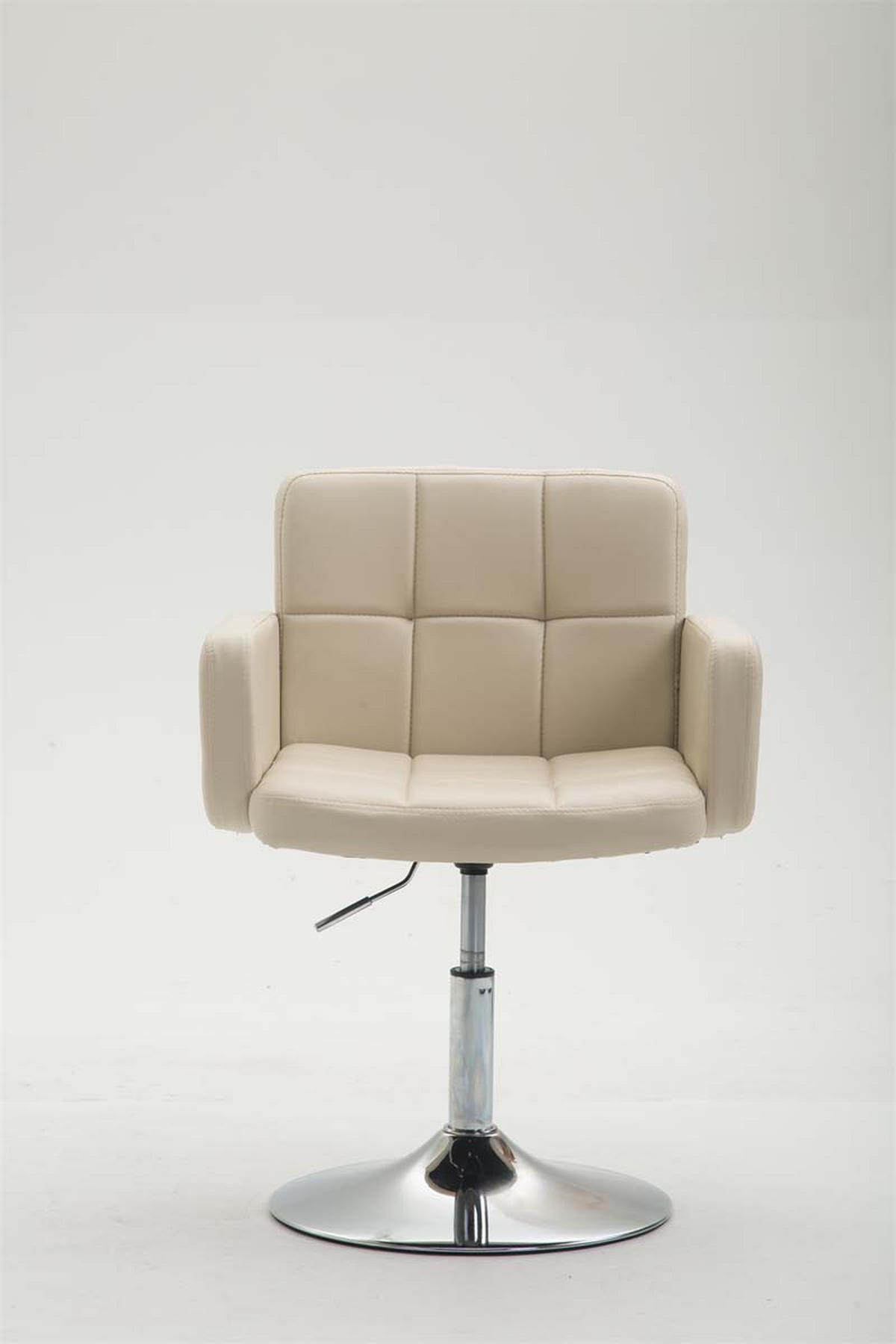 SESSEL Lederlook creme - Creme, Textil/Metall (58/80/48cm) - CLP