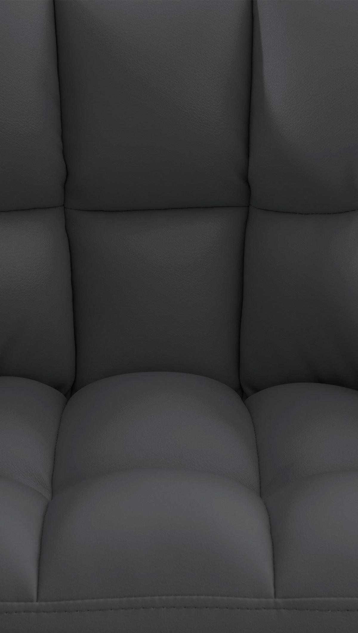 BARHOCKER Lederlook grau - Weiß/Grau, Textil/Metall (64/110/48cm) - CLP